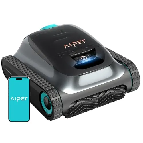AIPER Scuba S1 2026 Upgrade Robot Piscina Limpiafondos y Paredes, Aspirador Piscinas Fondos con Batería Mejorada 240 min, Navegación Smart de Alta Precisión, Filtración Ultrafina + App y OTA