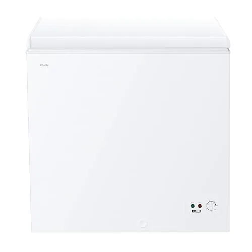 Candy CCHH 200E, Congelador Arcón Horizontal, Ancho 92CM, 196L, Tecnología Estática, 1 Cesto, Control Electrónico Externo, Indicador de Temperatura, Alarma Aumento de Temperatura, 39DB, Blanco