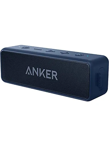 Soundcore Anker 2 Altavoz Bluetooth Portátil con Sonido Estéreo de 12 W, BassUp, IPX7 Resistente al Agua, 24 Horas Reproducción, Emparejamiento Estéreo Inalámbrico, para hogar, Exterior y Viaje