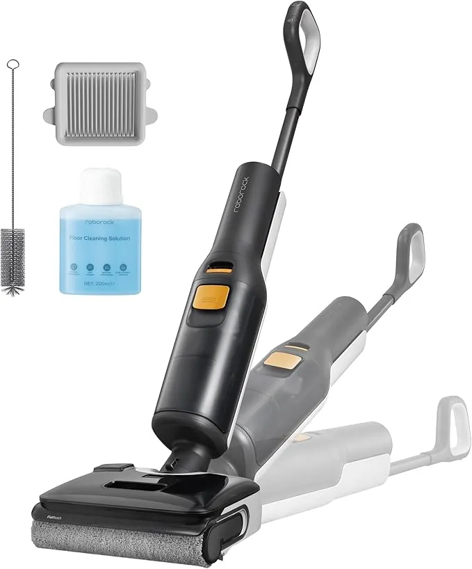 roborock F25 Bx Aspiradora-Fregona Sin Cable, 20.000Pa en Seco y Húmedo, Autolimpieza a Alta Temperatura a 90 °C, Secado Rápido en 5 Min, Limpieza de Bordes, Diseño Plano de 180°, Sensor Inteligente