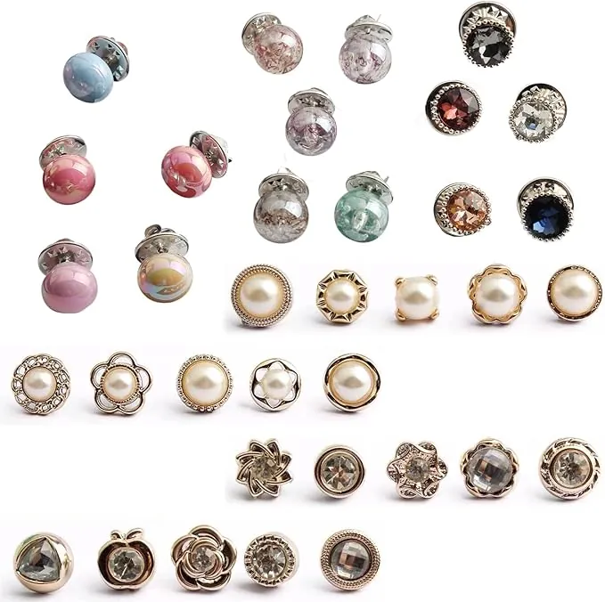 35 piezas de broches para mujer, accesorio invisible para camisa, broche vintage elegante, seguro y antiexposición, se puede utilizar para camisas, cárdigan, ropa de exterior, vestidos