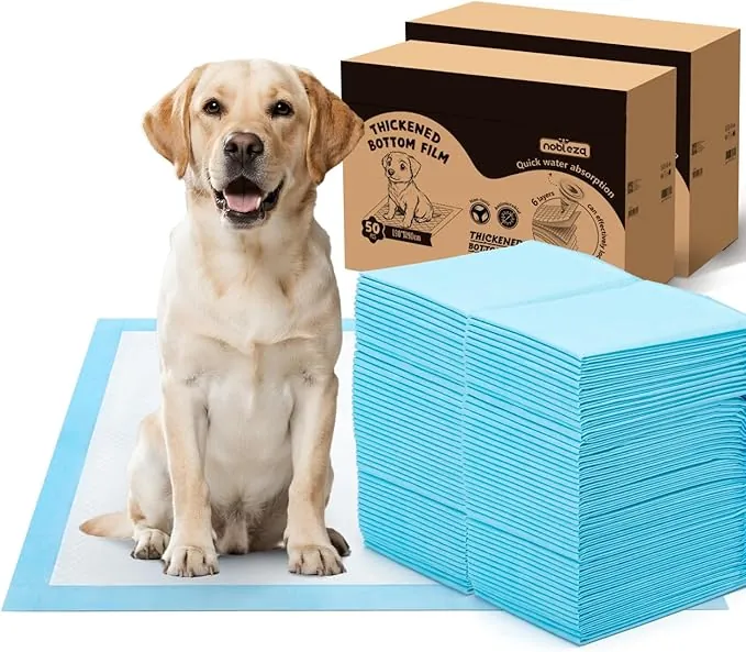 Nobleza Empapadores Perros 90x90cm Pañales Desechables para Perros, 100 Unidades Alfombra Toallas Higiénica Absorbente y Antifugas Empapadores para Mascotas,Empapadores Perros