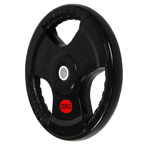 ALLinLIFE Discos Pesas, 2.5/5/7.5/10/15/20kg, Discos Mancuernas de Hierro Fundido Ø30/50mm, Antideslizante/Impermeable, Discos de Pesas Metálicas para Barras Olimpicos (Ø50mm-20kg*1)