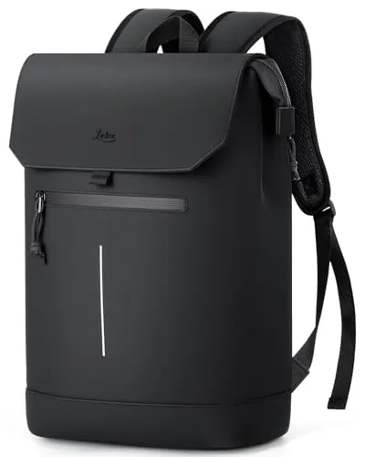 Lekespring Mochila Mujer & Hombre, mit Fächern Mochila Portatil 15.6, Mochila Impermeable Para Estudios, Viajes, Trabajo, Casual (Negro)