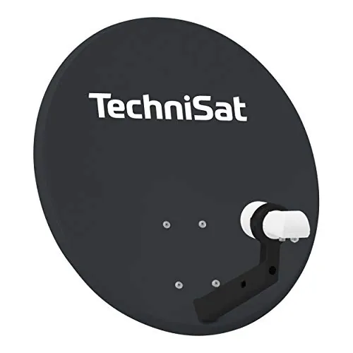 TechniSat TECHNITENNE 60 - Antena Parabólica para 2 Participantes (Sistema de Satélite Digital de 60 cm, Set Completo que Consiste en una Antena con Soporte de Montaje en Mástil y LNB Gemelo Universal