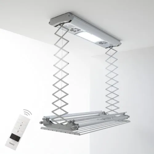 foxydry Air, tendedero eléctrico de Techo, con Mando, 122 cm
