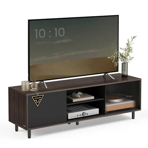 VASAGLE Mueble de TV, Montaje Rápido sin Herramientas, 140 x 39 x 45 cm
