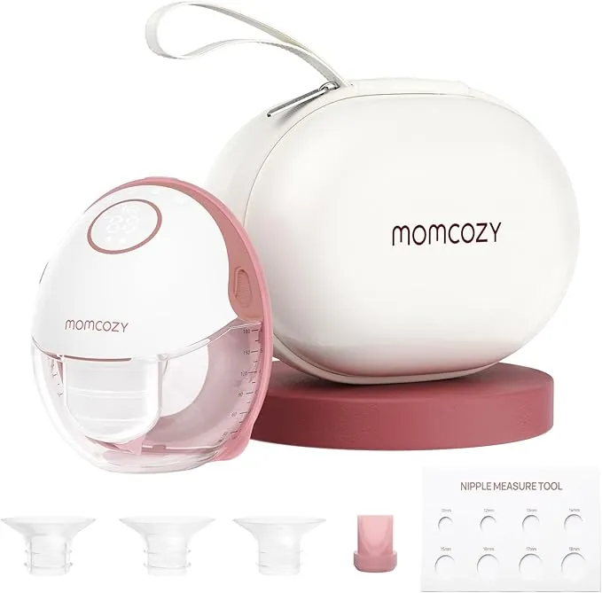 Momcozy Sacaleches Electricos M6, Extractor de Leche Manos Libres Mobile Style Portátil, Ritmo Ideal Para Más Leche, Brida DoubleFit Más Ajustado & Discreto con 3 Modos & 9 Niveles - 24 mm