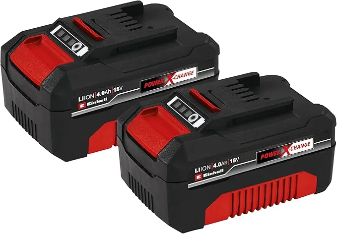 Einhell Batería, Rojo, Negro, 2 x 4,0 Ah Akku / 900 W