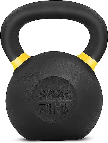 Yes4All CXCM Pesas con recubrimiento de polvo, 32 kg, Amarillo