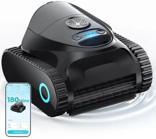 BRINBO C1 Robot Piscina Limpiafondos y Paredes,Línea de Flotación,App