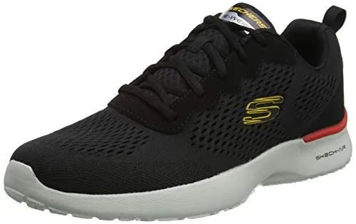 Skechers Skech-air Dynamight Tuned Up, Zapatillas de deporte para Hombre, Black Engineered Mesh/Pu/Gray Trim, 43 EU