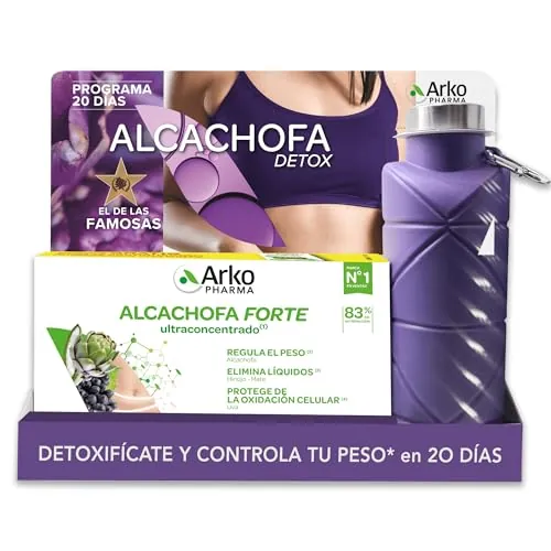 Arkopharma Arkofluido Alcachofa Forte BIO Más Aloe Vera 20 Ampollas, Eliminar Toxinas del Organismo, Complemento Alimenticio