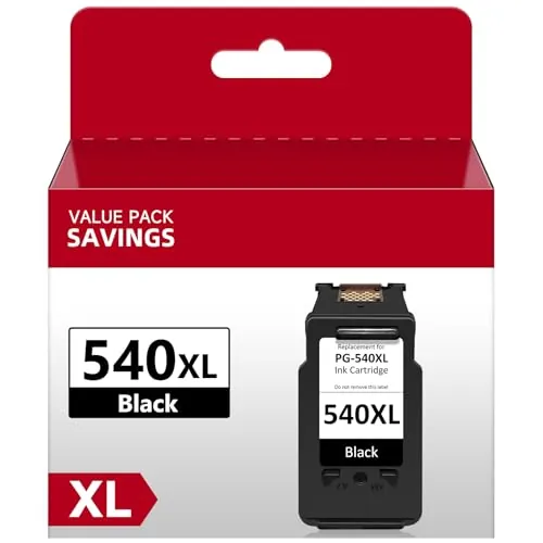Economink 540XL Cartuchos, PG-540 Negro Compatible con Tinta Canon 540 XL Negro, para Pixma MG3650 MX475 MG3550 MG3650s MG4250 MG3600 MG3200 MG3150 MX395 TS5151 MX535 TS5150 (1 Negro, Pack de 1)