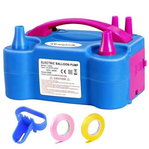FLSEPAMB Inflador de Globos Eléctrico 600W con 2+2 Boquillas de Inflado
