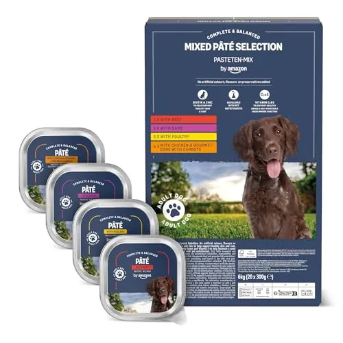 by Amazon Comida Húmeda para Perros, Paté Mixto, 300g, Paquete de 20
