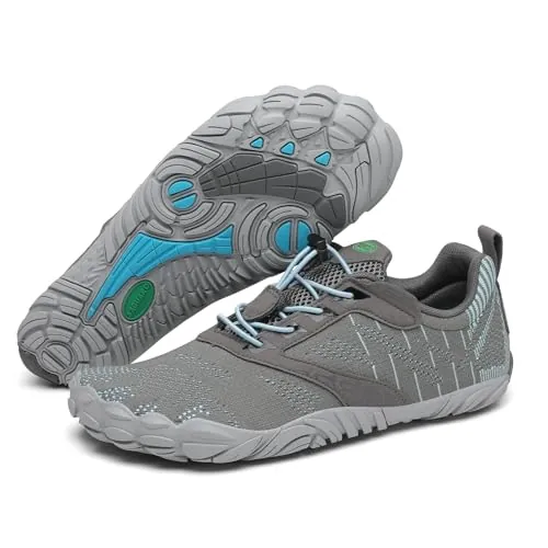SAGUARO Barefoot Hombre Mujer Zapatillas Minimalistas Calzado Minimalistas Zapatillas de Trail Running Exterior, Free Ⅰ -Zapatos Barefoot Gris,Gr.41