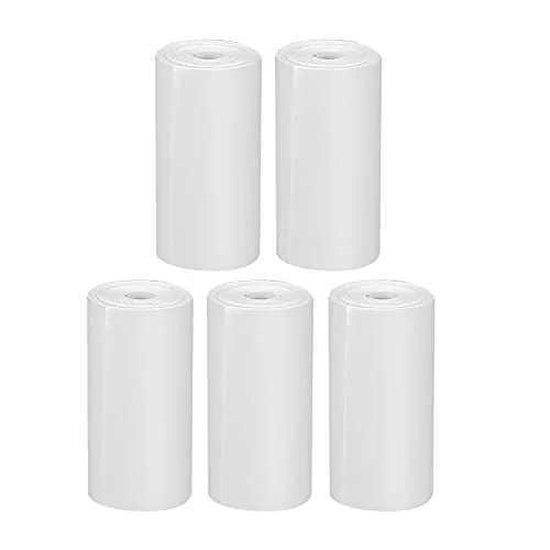 GlobalCrown Recarga de papel de impresión para cámaras instantáneas para niños, 5 rollos de papel para impresora térmica, papel de impresión blanco sin tinta (5 rollos)