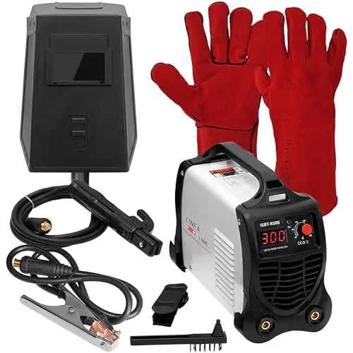 LINEA Soldador Inverter profesional 300A, Maquina de Soldar Electrodo, con GUANTES DE SOLDAR, Soldador Electrodo, Grupo de Soldar IGBT, Soldadora Inverter Soldadura
