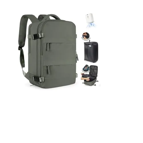 SZLX Mochila al Vacio con Bomba Equipaje de Mano 40x30x20 Ryanair Vueling Wizzair Easyjet Mochila Viaje Cabina Avion 40x20x25 Ryanair Mujer Mochila de transporte Impermeable para Computadora Portátil