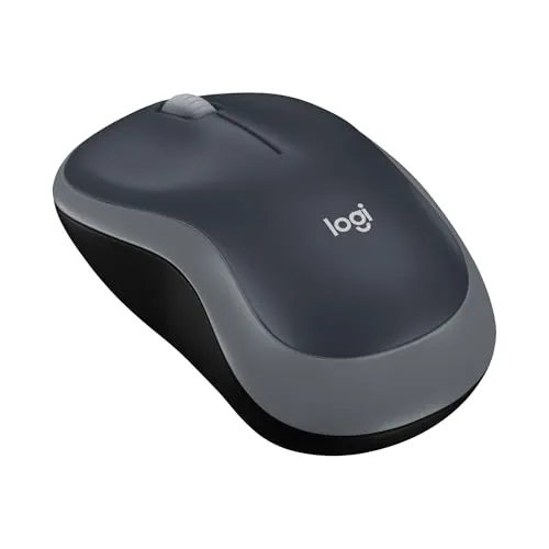 Logitech M185 Ratón Inalámbrico, 2,4 GHz con Mini Receptor USB, Batería 12 Meses, Seguimiento Óptico 1000 dpi, Ambidiestro, PC/Mac/Portátil - Gris