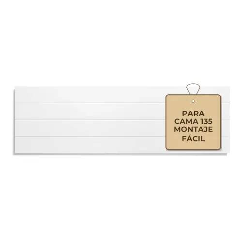SUENOSZZZ-ESPECIALISTAS DEL DESCANSO Cabecero de Cama de Madera TREVINCA Color Blanco para Pared. Cabecero de Tablas Horizontales. Estilo Vintage, para Camas de 135