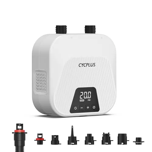 CYCPLUS Bomba de Aire Inteligente 20PSI para Sup, con Batería Recargable y Función de Inflado/Desinflado Inteligente. Ideal para Tablas de Paddle, Cometas, Tiendas de Campaña y Colchones