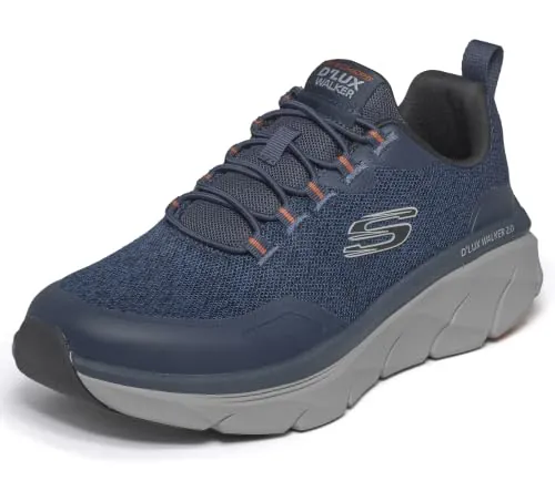 Skechers Tenis D'lux Walker 2.0 Steadyway para Hombre, Blue, 46 EU