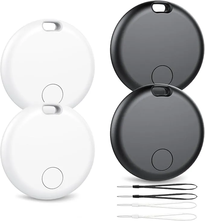 Android Smart Tracker Tag, Localizador Bluetooth Compatible con Google Find Hub (Solo Android), Air Tracker Tag Llavero para Maleta, Llaves, Equipaje, Impermeable IP68 (Paquete de 4)