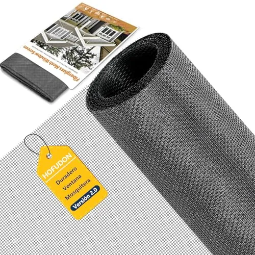 HOFUDON Tela Mosquitera Mejorada 150 x 500 cm Fibra de Vidrio
