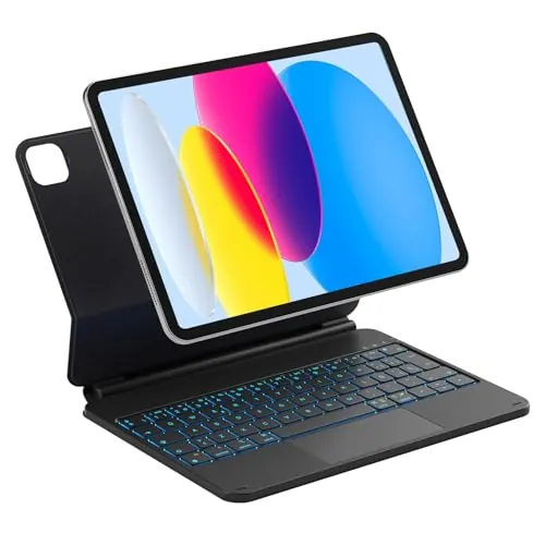 Inateck Funda Teclado iPad A16/10ª Gen, Soporte Magnético Flotante