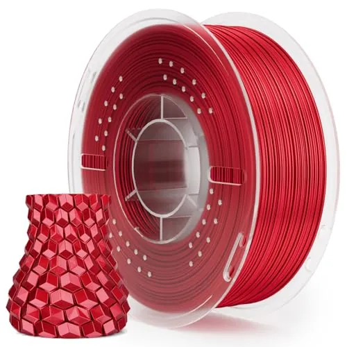 ELEGOO Filamento PLA Silk 1.75 1KG Rojo Puro de Seda