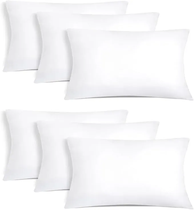Aitsse- Relleno de Cojín de Fibra Hueca Siliconada de Alta Recuperación 2/4/6 Unidades, Suave, Mullido, Antialérgico. Cojín Decorativo para Casa, Dormitorio, Salón o Coche. (6, 50x70cm)