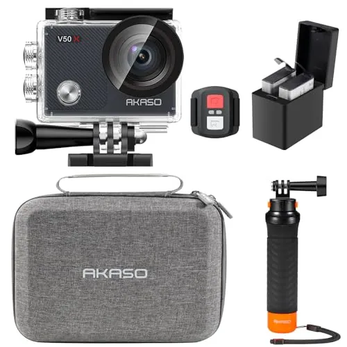 AKASO Pack de Buceo V50 X Cámara Deportiva 4K 20MP Cámara de Acción