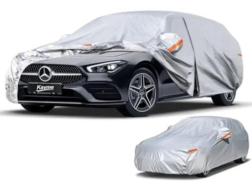 Kayme Funda Coche Familiar Exterior, Compatibles con Mercedes Benz CLA Shooting Brake (2015-2025), Cubierta para Coche Impermeable Transpirable Antipolvo de 6 Capas, Cubre Coche con Cremallera.