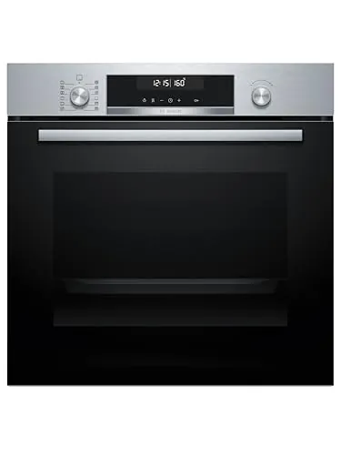 Bosch, Horno Multifunción, Serie 6, Pirólisis, AirFry, Acero, HBG578ES3 | Cocinar y limpiar es más fácil: patatas fritas más saludables y limpieza automática.
