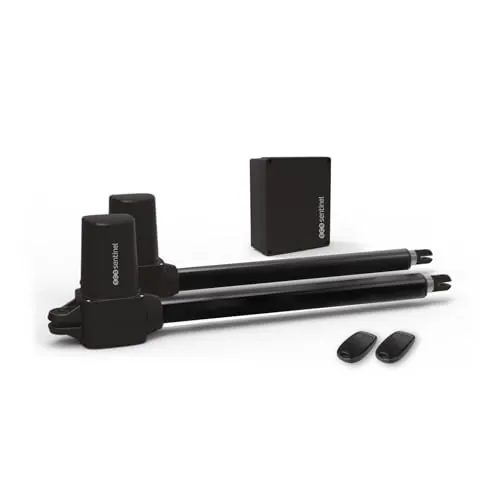 SCS Sentinel, MVE0116, Motorización 24V con Cilindros para Cancela batiente 4M/300kgs, 2 mandos a Distancia de 2 Canales, Compatible con Madera, Aluminio, Hierro, PVC Reforzado, SimplyOpen 1+