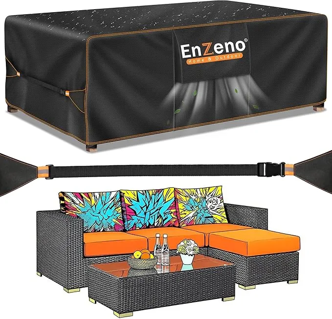 Funda para muebles de jardín, impermeable, 242x182 cm, para muebles de jardín, resistente al invierno, para muebles de salón, funda protectora para mesa de jardín, grupo de asientos