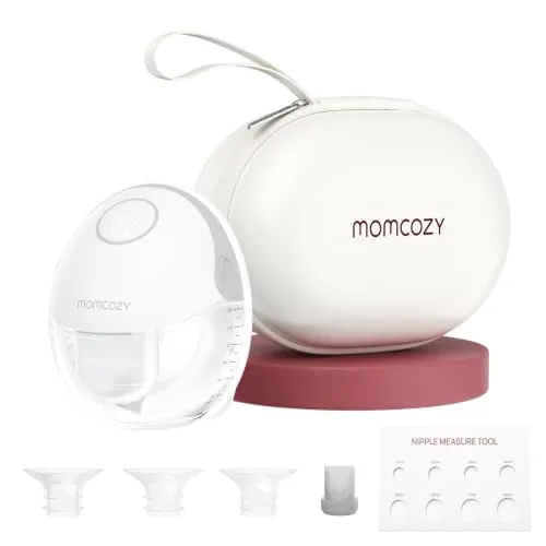 Momcozy M6 Sacaleches Eléctrico Manos Libres, 295 mmHg, 3 Modos 9 Niveles