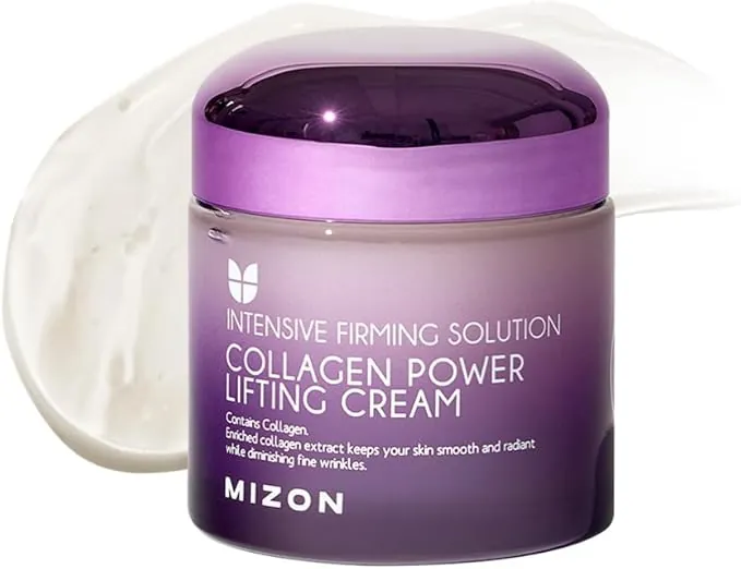 [Mizon] Crema Power Lifting de Colágeno (75ml) Hidratante Intensivo con 75% de Extracto de Colágeno Marino, Cosmético Coreano (Collagen Power Lifting Cream)