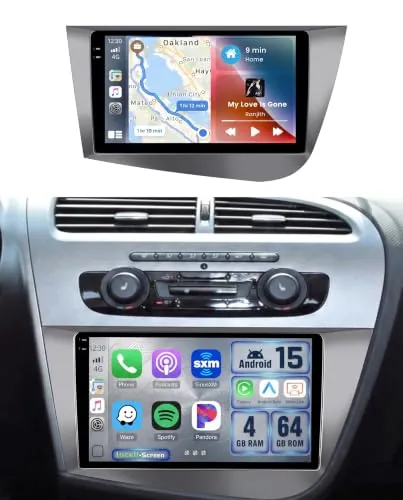 Inefala 4+64G Radio Coche Android 15 para Seat Leon MK2 2005-2012