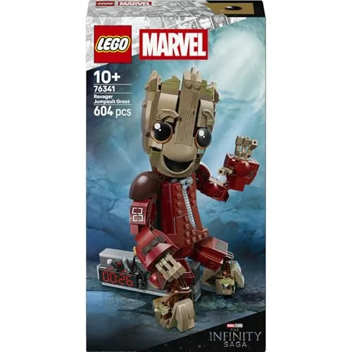 LEGO Marvel Groot con Traje de Saqueador 76341 | Juguetes para niños de 10+ años, decoración de superhéroes, Guardianes de la Galaxia, regalo de cumpleaños, 604 piezas