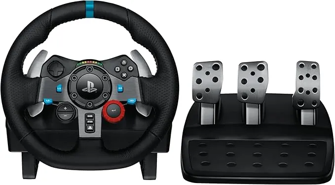 Logitech G G29, Driving Force Volante de Carreras y Pedales, Force Feedback, Aluminio Anodizado, Palancas de Cambio, USB 2.0/Alámbrico, PS4, PS3, Window 10.81, Windows 8, Windows 7, Mac OS - Negro