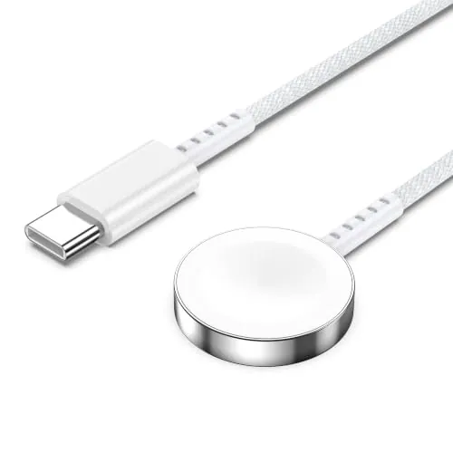BSTOEM Cargador para Apple Watch, Rápida USB C Cable de Carga Magnética 1M