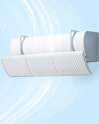 BANJEKT Deflector Aire Acondicionado, Deflector Aire Acondicionado Split Ajustable, Desviador Aire Acondicionado de ABS para Casa y Oficina