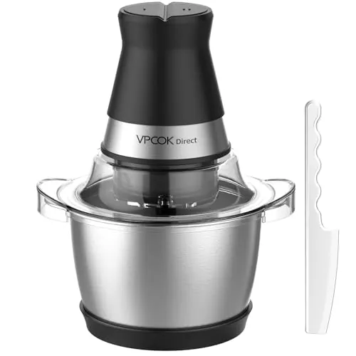 Picadora Electrica 1,2L con 4 Cuchillas de Acero Inoxidable | Procesador de Verduras 400W, Procesador de Alimentos 2 Modos de Velocidad, para Verduras, Frutas, Carne y Cocina