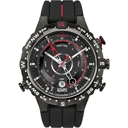 Timex Intelligent Quartz - Reloj análogico para Hombre de cuarzo con correa de silicona, color Negro