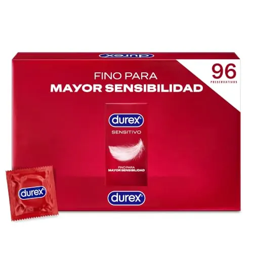 Durex Pack Preservativos Sensitivo Suave, 96 condones, El embalaje puede variar