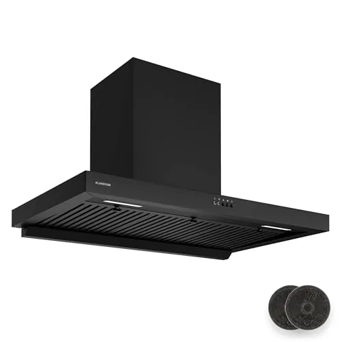 Klarstein Aeroclean Campana Extractora - 90Cm, 721 M³/H Boost, Motor 120W, A++ Eficiencia, LED 3800-4200K, 52 Db, Filtros Inox & Carbón, Acero Inoxidable, Extracción & Recirculación