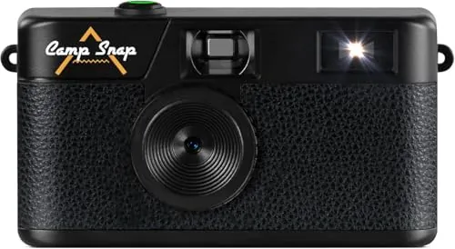 CampSnap - Cámara Digital compacta sin Pantalla para 2000 Fotos, 8 m, batería Recargable, Vintage, Color Negro